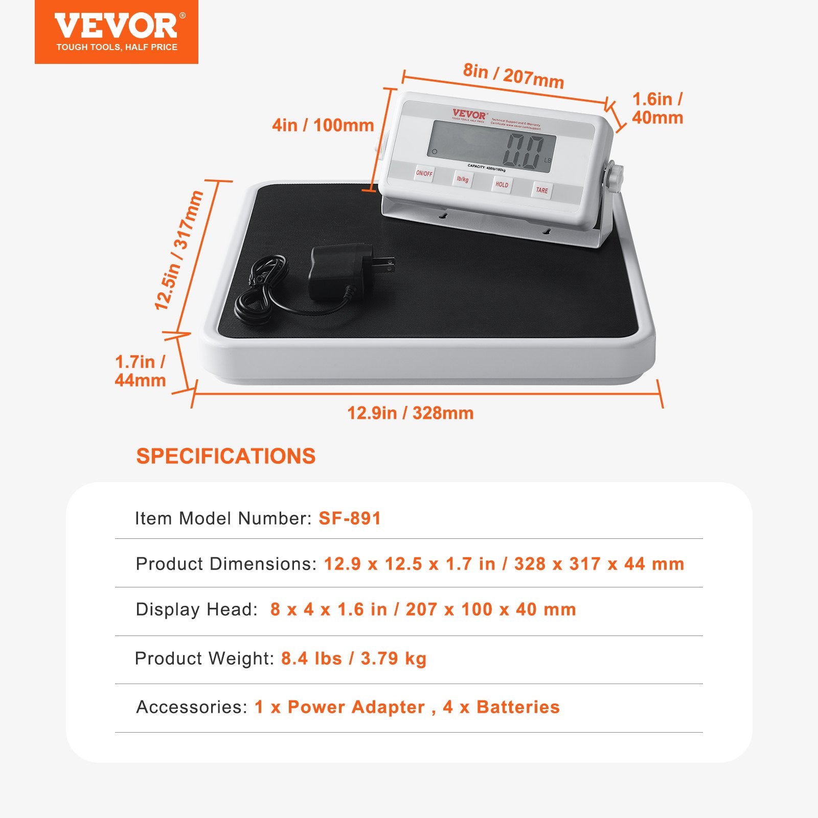 Portable Medical Scale Digital Physician 400LBS Professional Anti-Slip Mat kg/lb