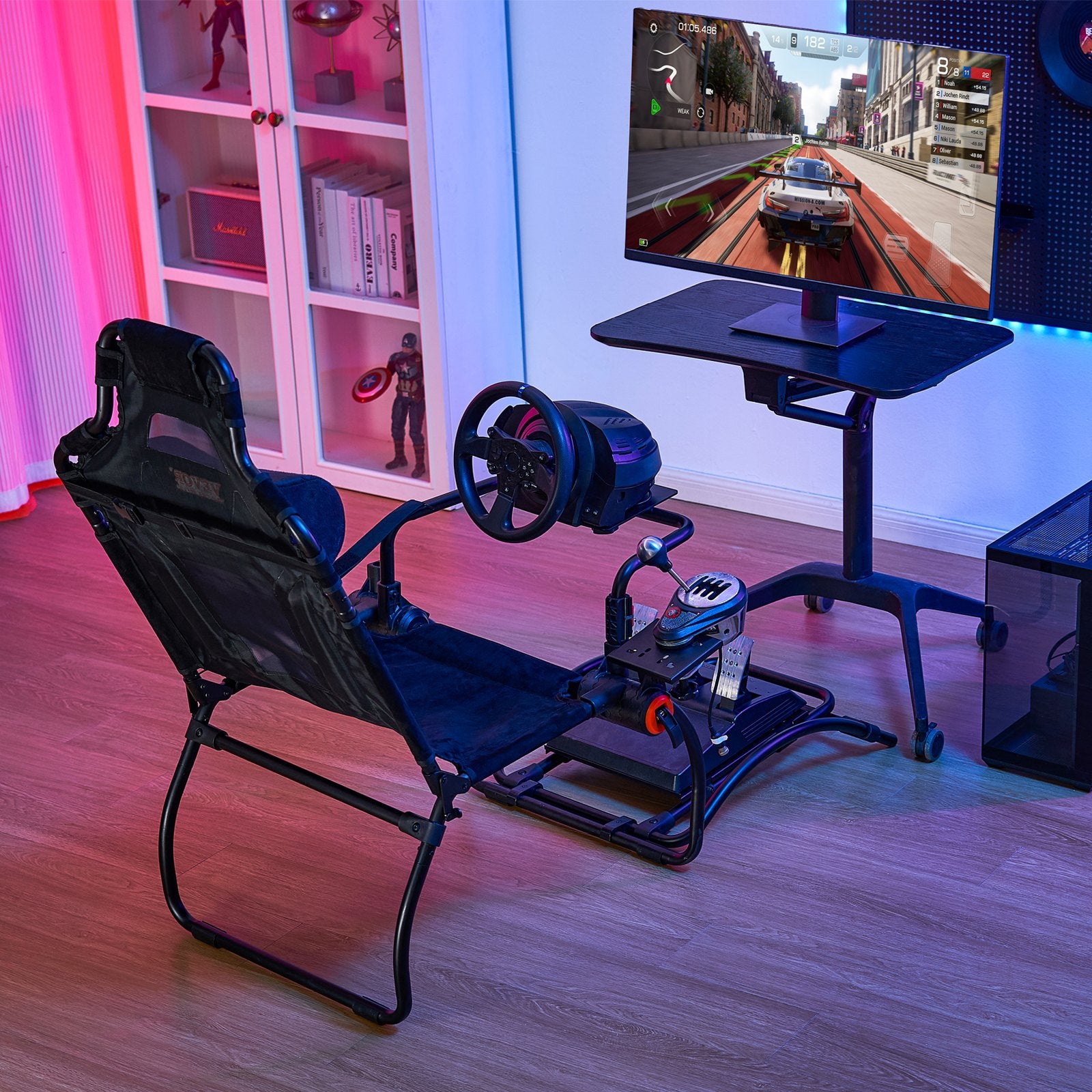 Racing Wheel Stand Foldable for Logitech G923 G920 G29 Adjustable Portable