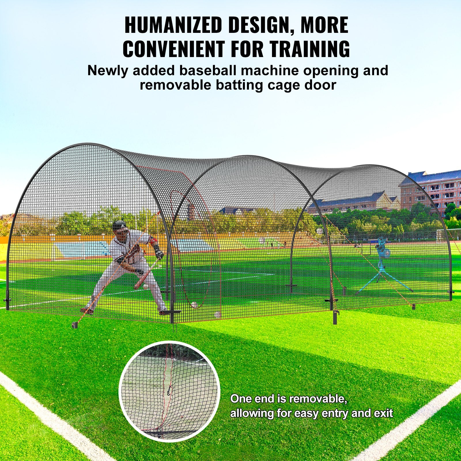 Baseball Batting Cage 670cm Portable Net & Frame with Carry BagBackyard Training