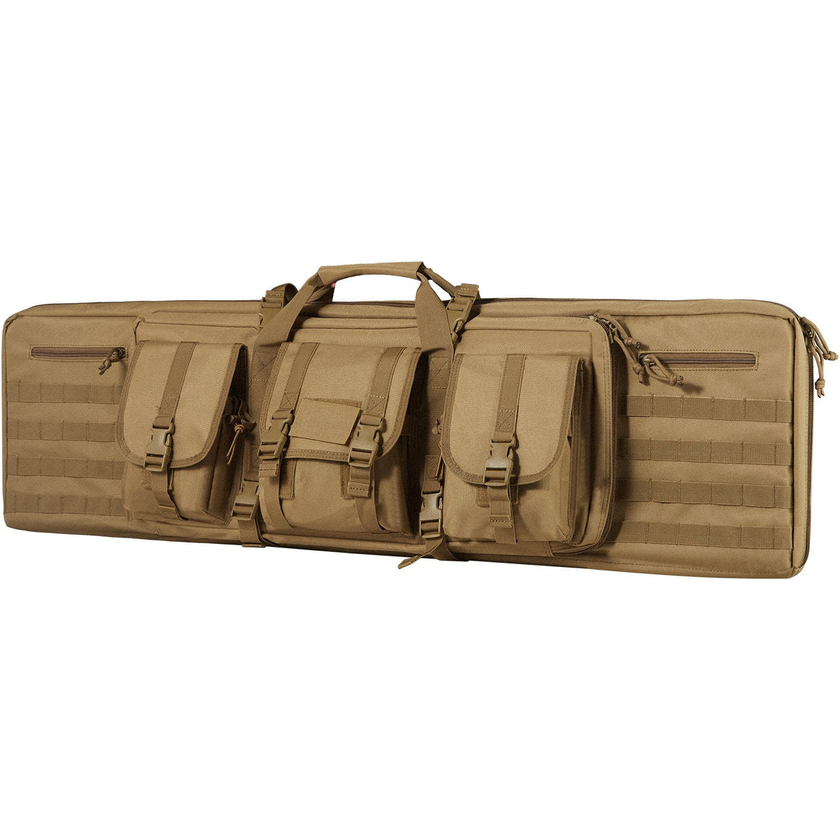 36 Inch Tactical Double Rifle Bag, Soft Gun Case with Lockable Zipper & Pockets