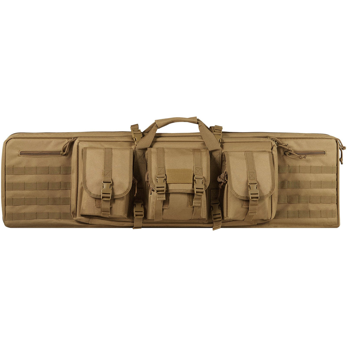 36 Inch Tactical Double Rifle Bag, Soft Gun Case with Lockable Zipper & Pockets
