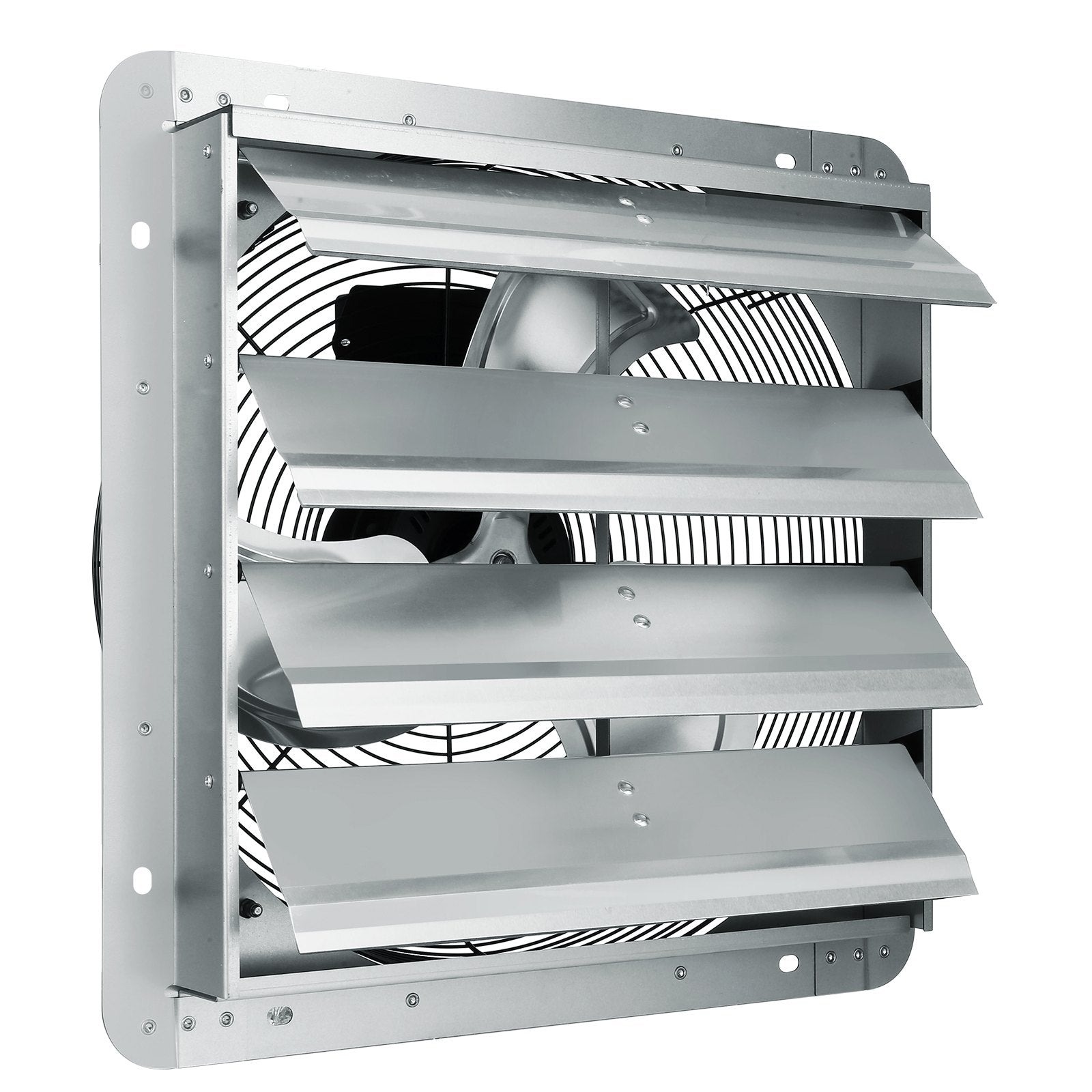Shutter Exhaust Fan 406mm 1400RPM 1506CFM High-Speed Aluminum Wall Mount Vent