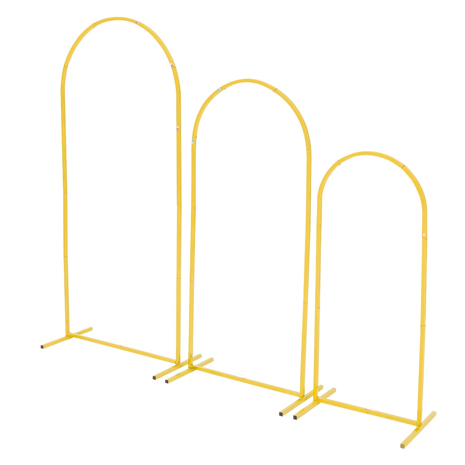 Arch Backdrop Stand Set of 3 1.8/1.5/1.2m Gold Metal for Events