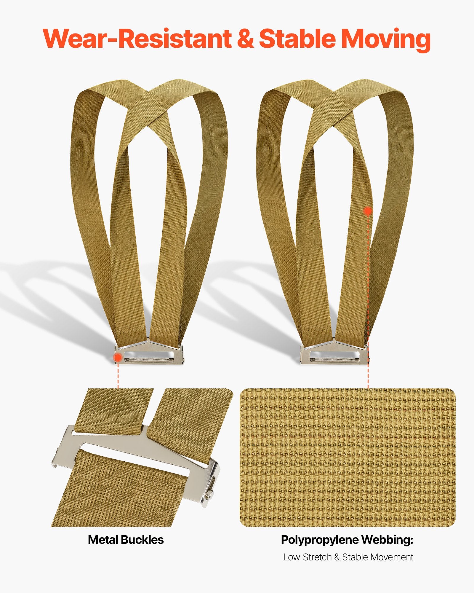 Moving Straps 2-Person Lifting System 453.6kg 2 Harness 1 Load Strap