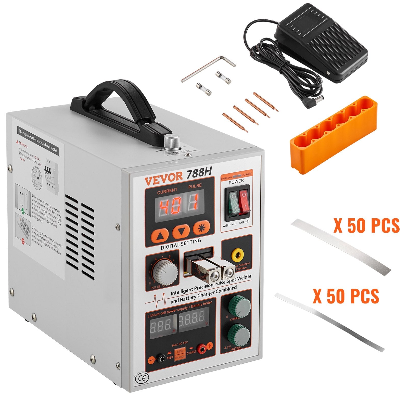 Portable High-Power Battery Spot Welder with 2 Welding Modes & LED Lighting
