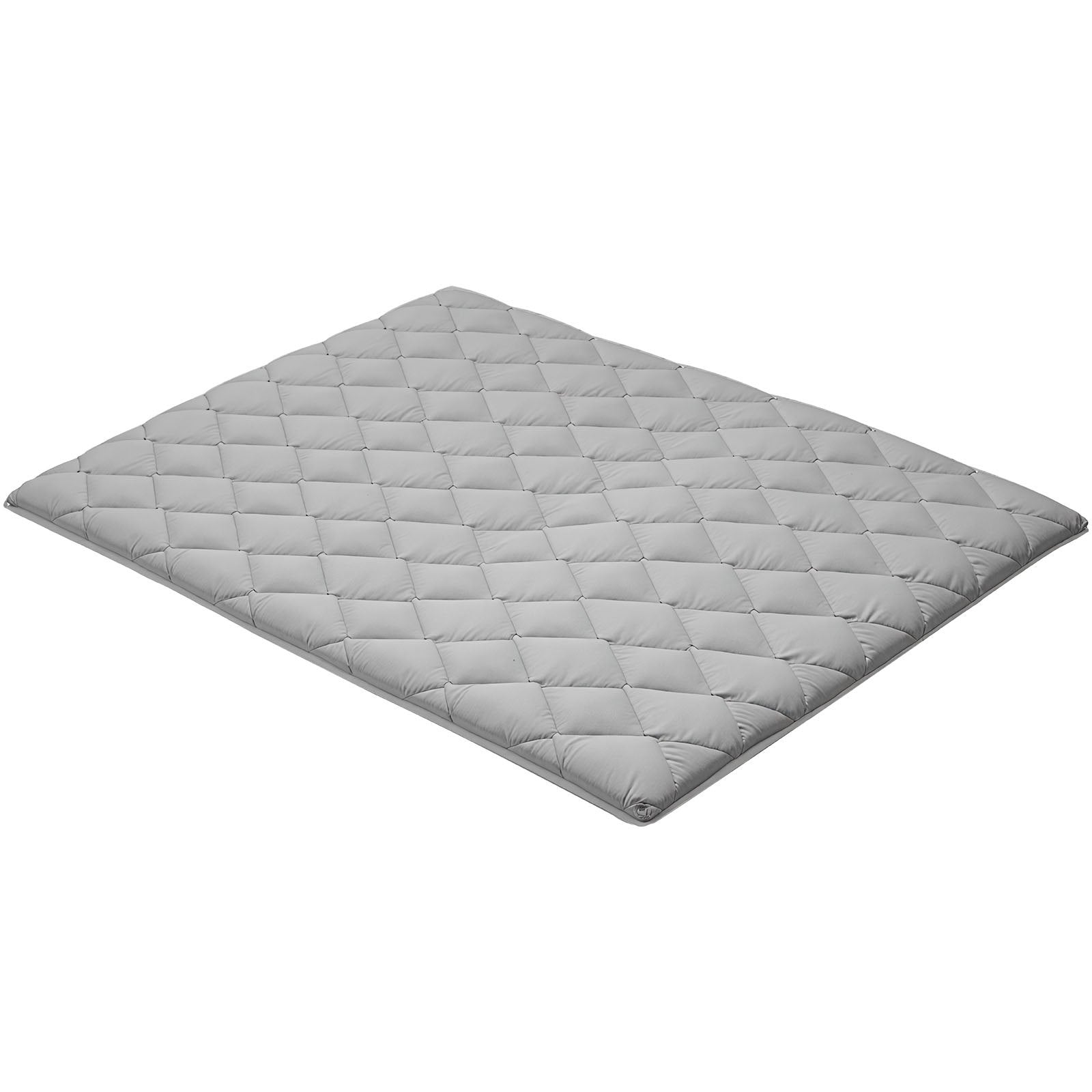 Tatami Mat Queen Size Foldable 9-Layer Futon Floor Mat 2032x1524x63.5mm Gray