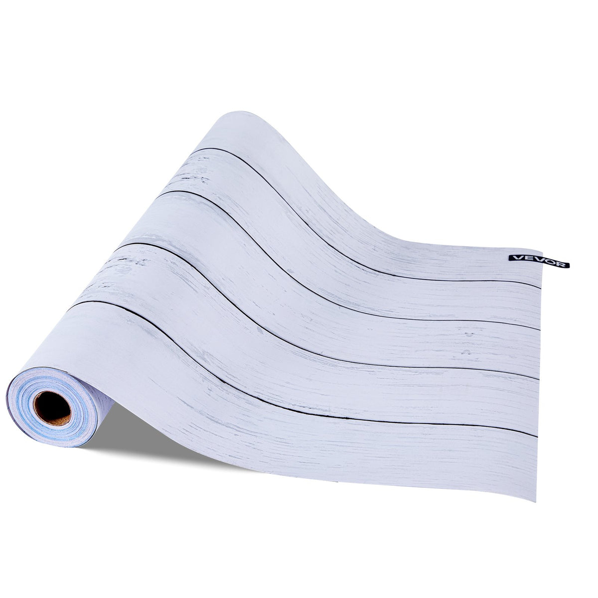 Peel and Stick Wallpaper 45cm x 12m White Wood Textured Waterproof Vinyl Roll