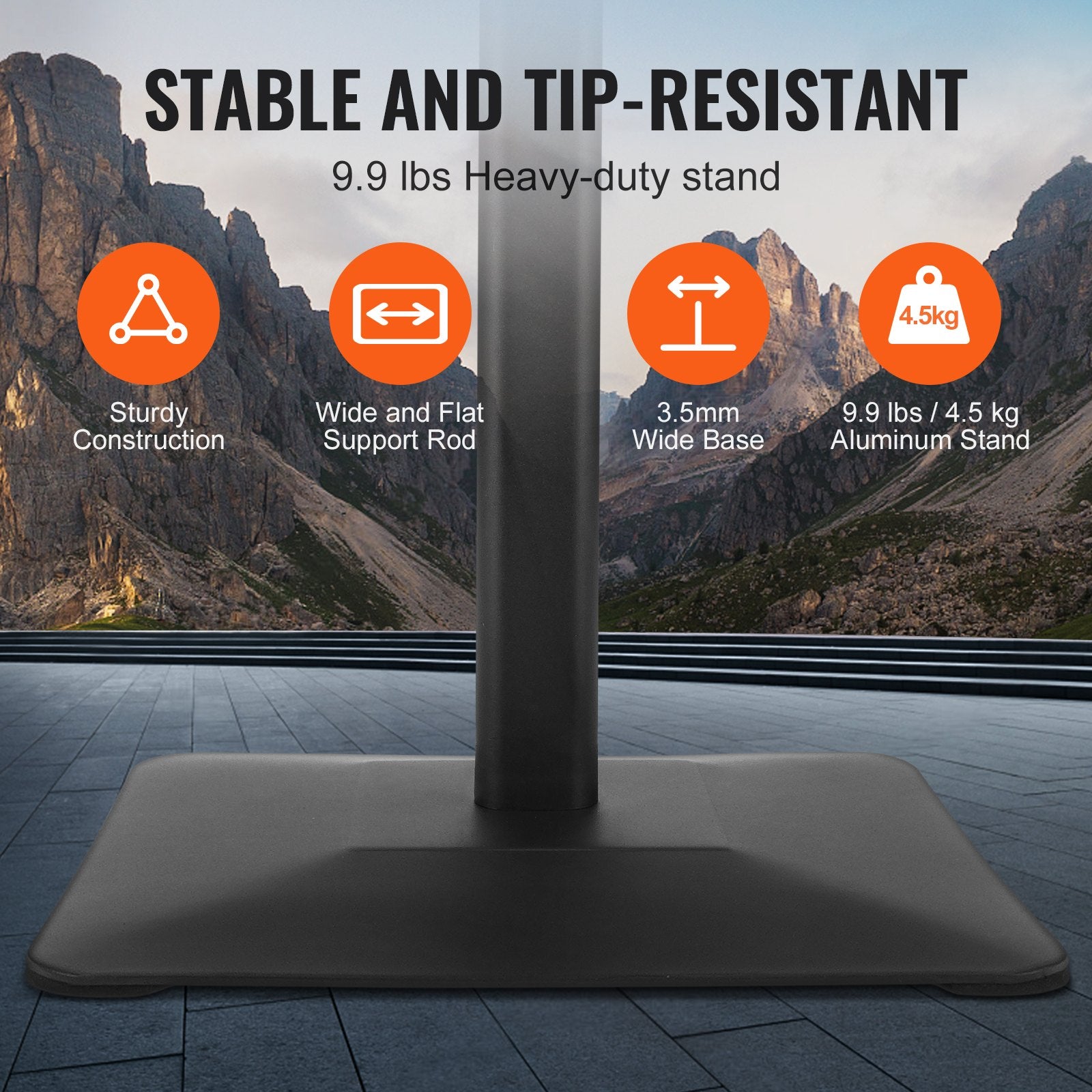 11x17 Pedestal Sign Holder Adjustable Vertical Horizontal Floor Stand Black