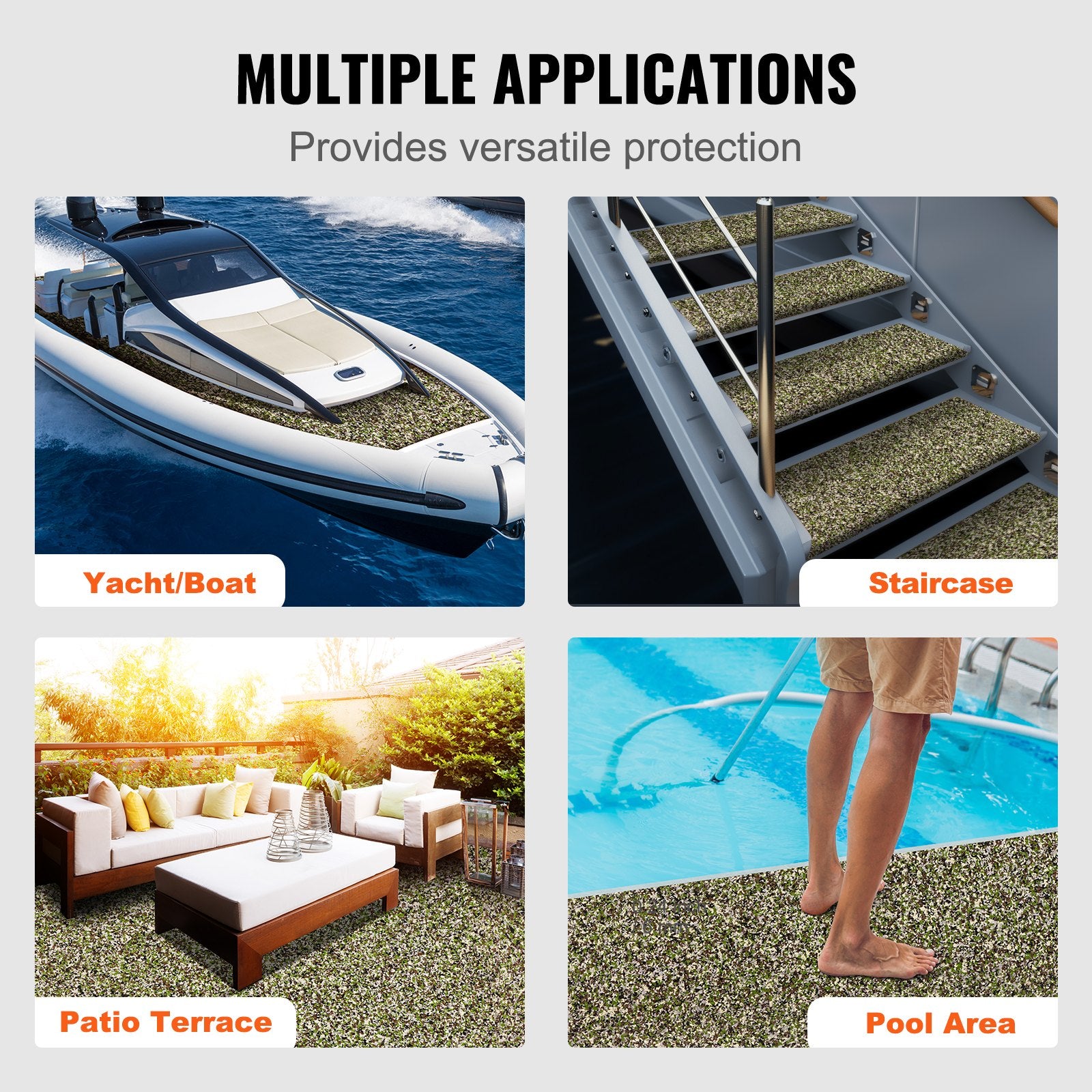 Boat Flooring EVA Foam Decking 94.5"x35.4" Non-Slip Self-Adhesive 23.2 sq.ft