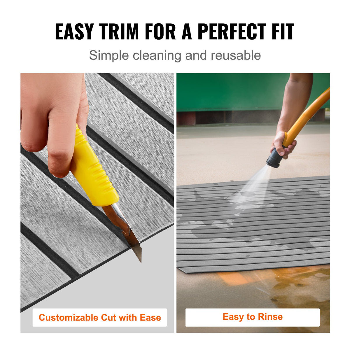 Boat Flooring EVA Foam Decking Non-Slip SelfAdhesive Marine 94.5x35.4 23.2sqft