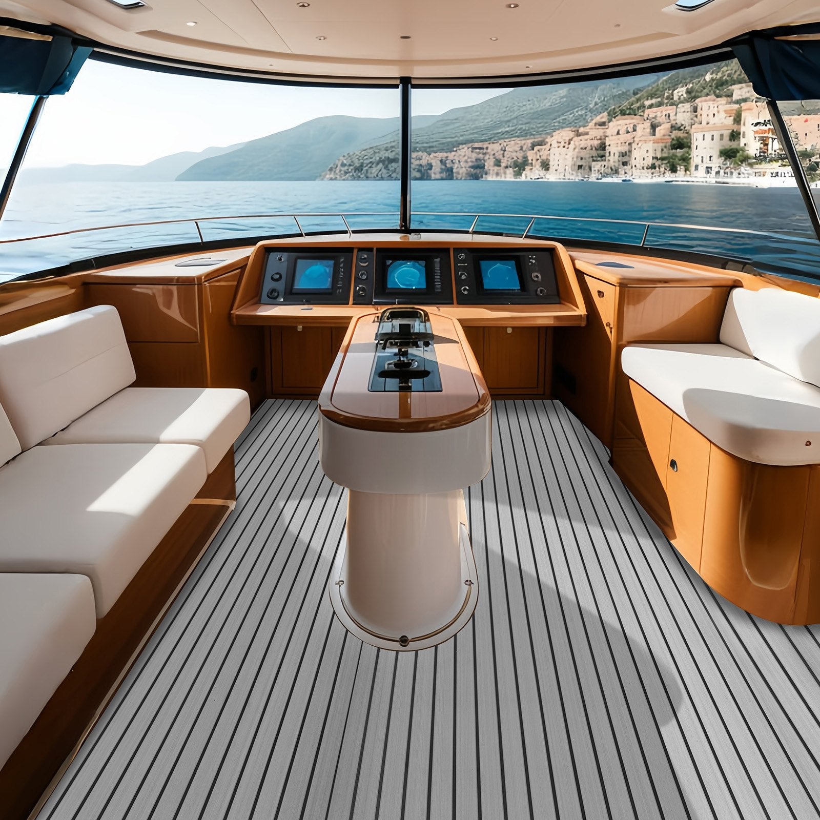 EVA Foam Boat Flooring 94.5" x 45.7" Non-Slip Self-Adhesive Marine Decking