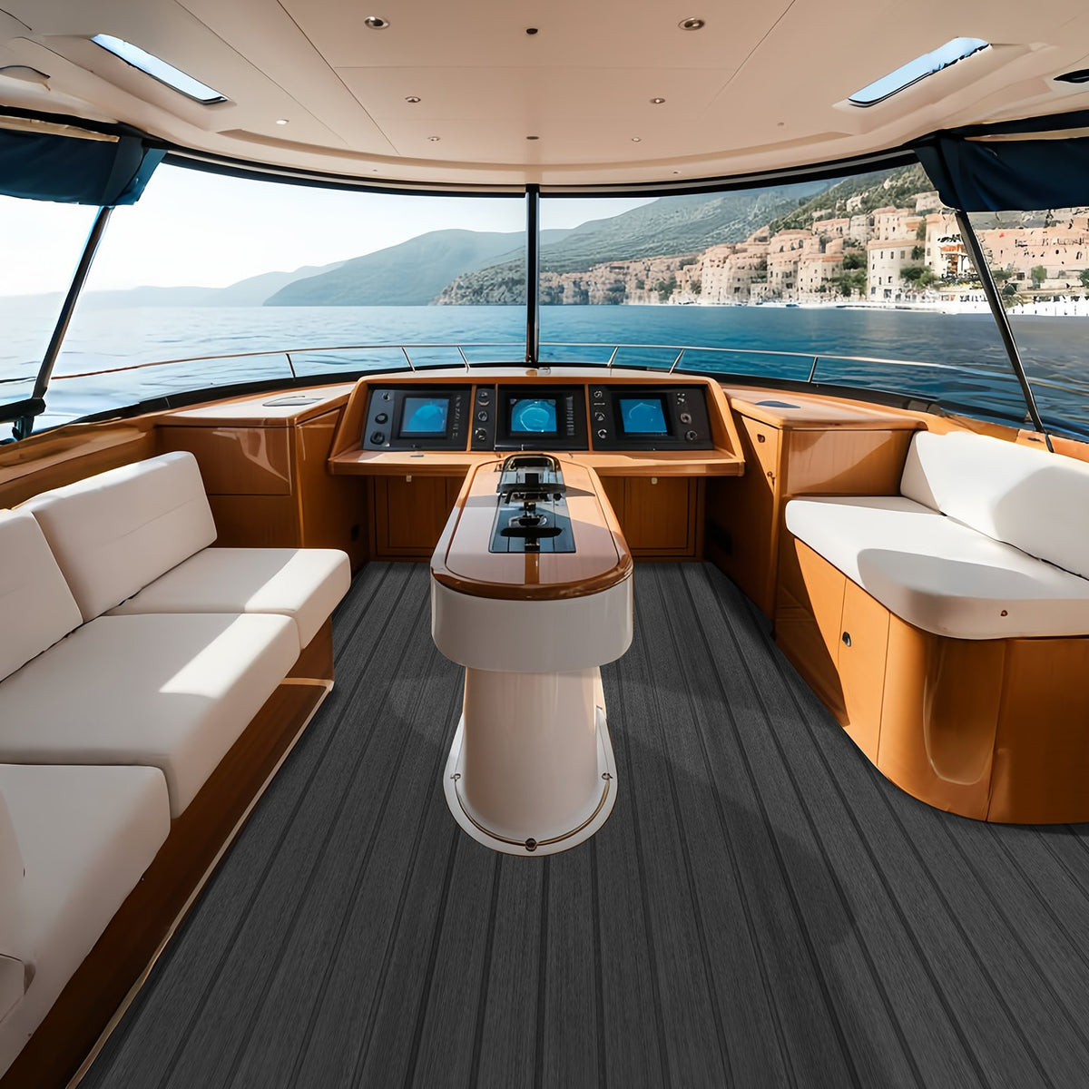 EVA Foam Boat Flooring 94.5" x 17.7" Non-Slip Self-Adhesive Marine Decking