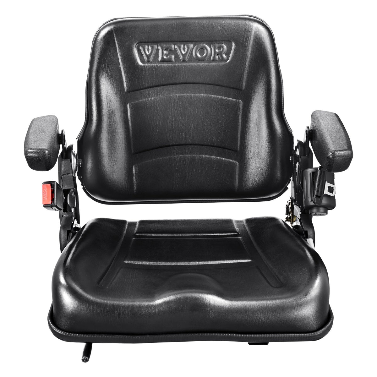 Universal Forklift Seat with Armrests Seatbelt Adjustable