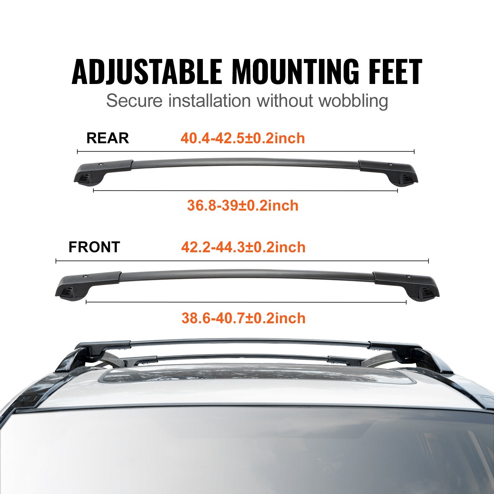 Roof Rack Cross Bars Aluminum for 2014-2021 Subaru Forester 200lbs w/Locks