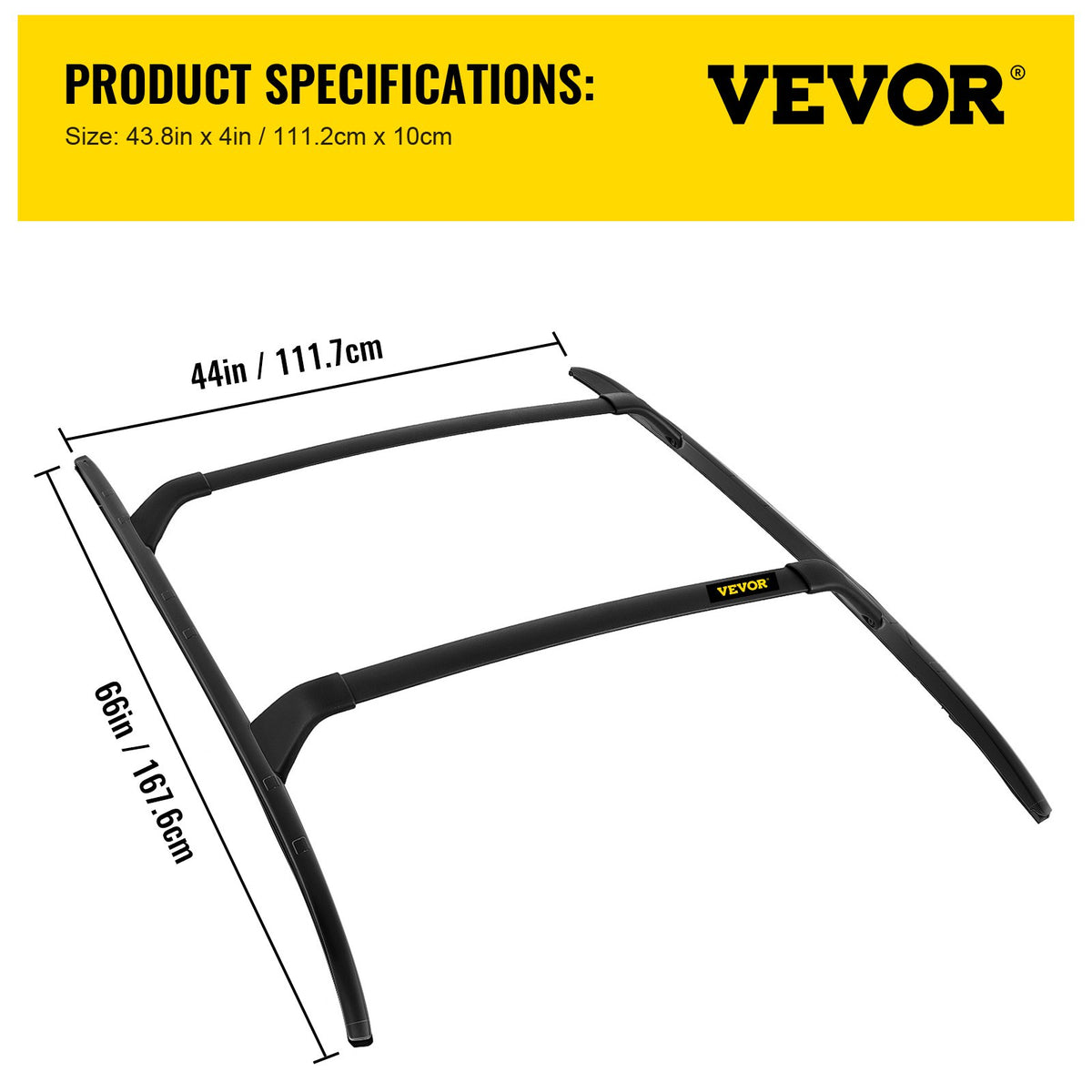 Roof Rack Cross Bar Aluminum for CX-5 2017-2019 165lbs Heavy Duty Black