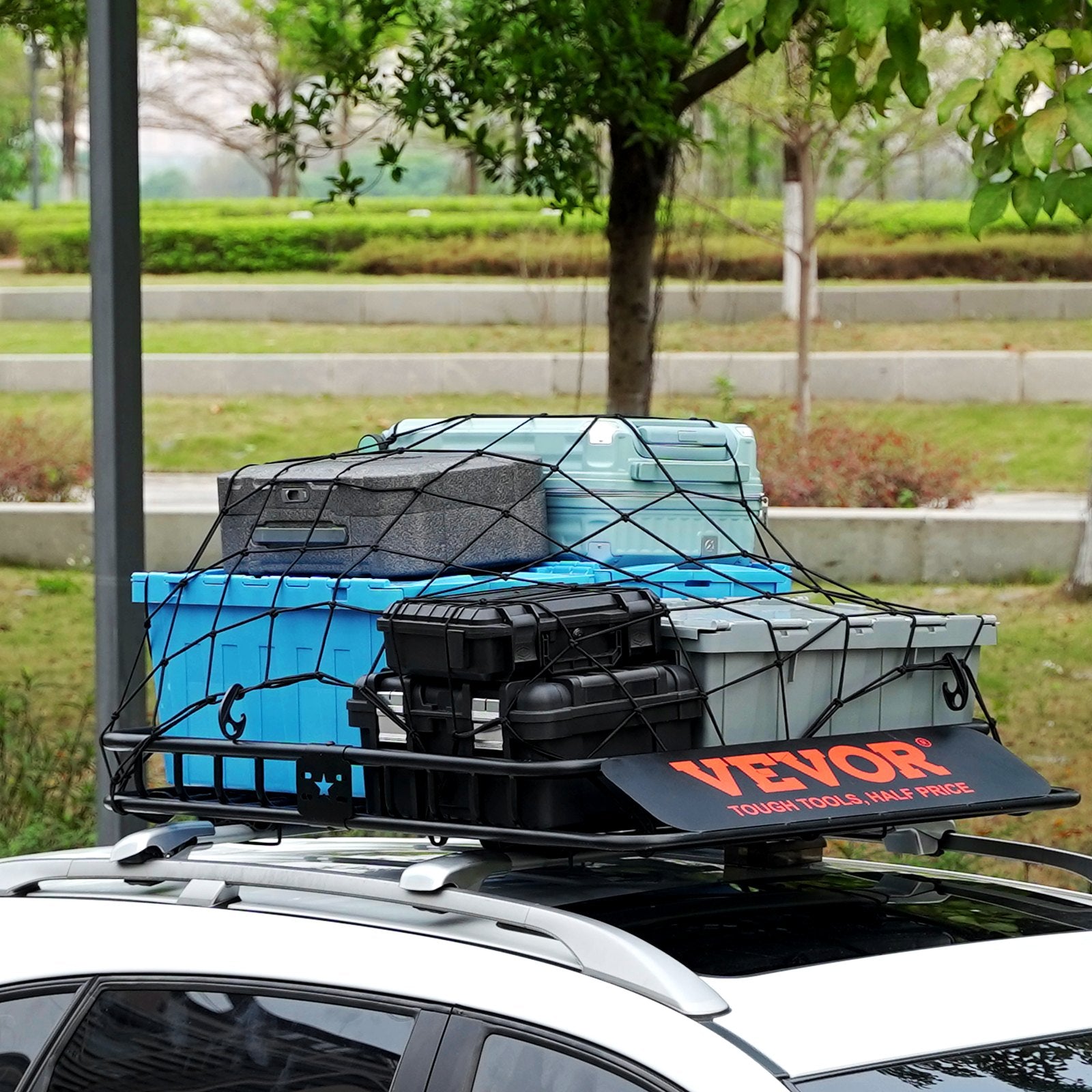 Roof Rack Cargo Basket 1175x915x114mm 200LBS Capacity for SUV Truck Cars