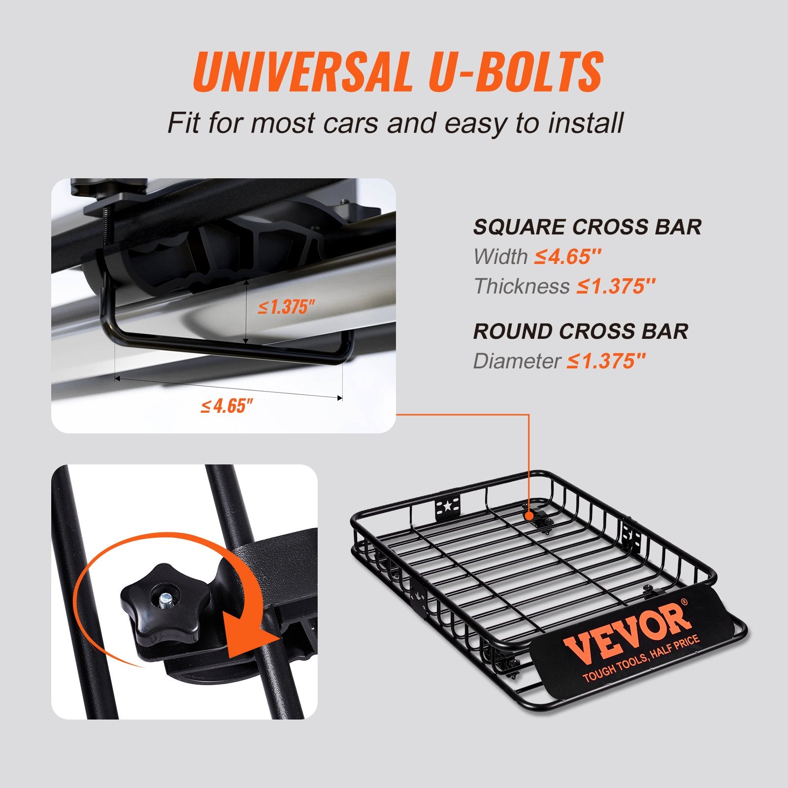 Roof Rack Cargo Basket for SUV Truck with Luggage Bag, 200 LBS Capacity