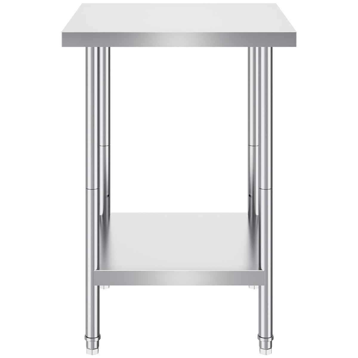 Stainless Steel Prep Table 24x24x34 in Heavy Duty Adjustable Workstation