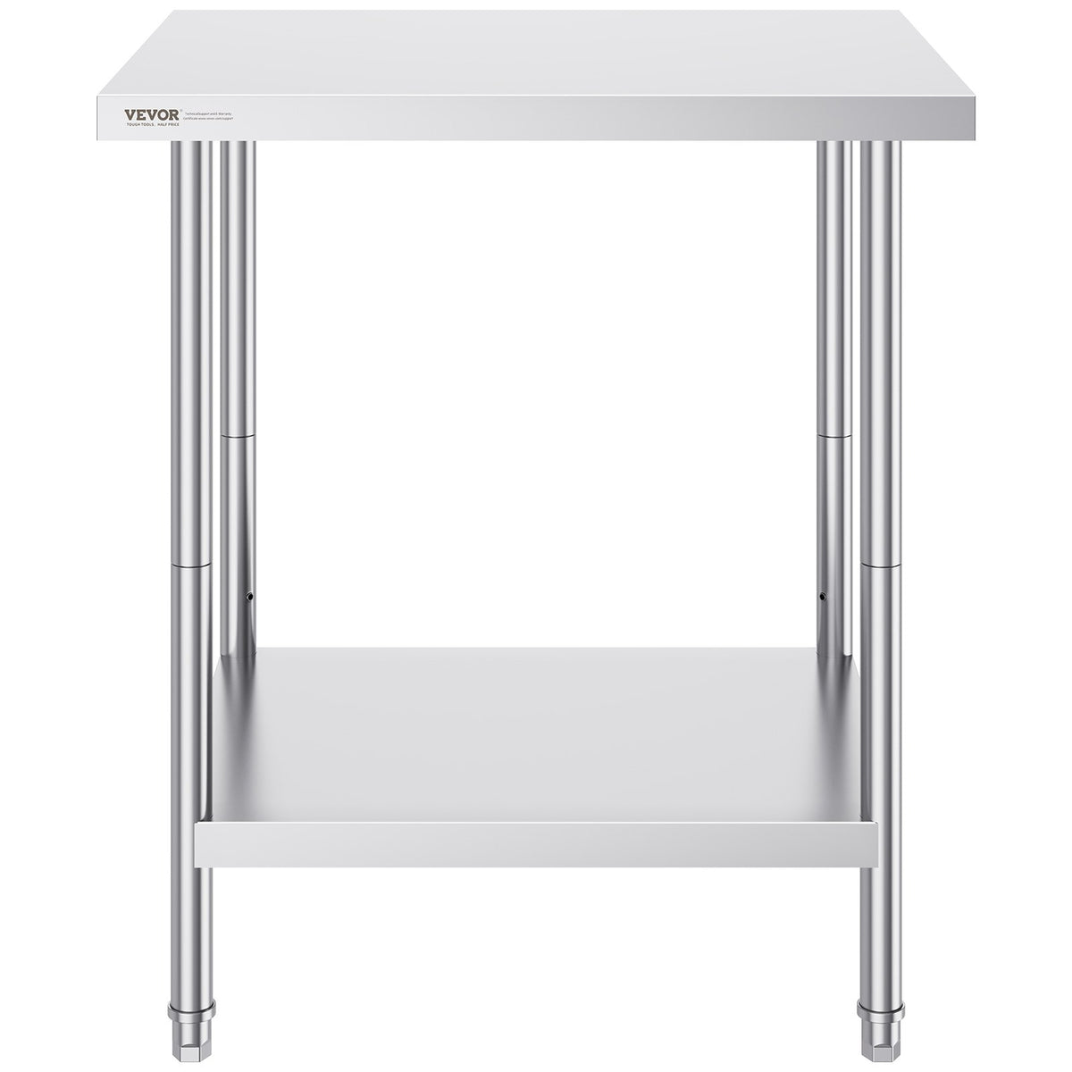 Stainless Steel Prep Table 24x30x34in Heavy Duty Adjustable Height Worktable