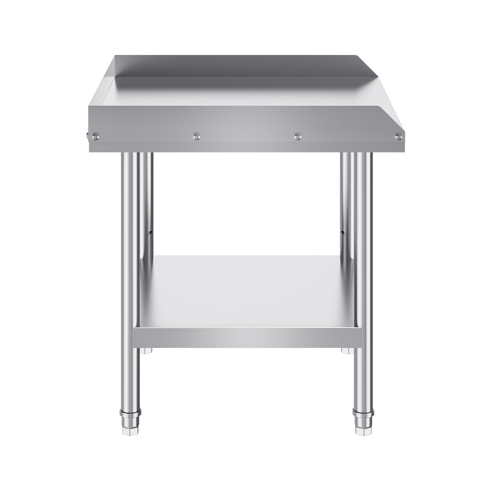 Stainless Steel Work Table 24x24x26in Heavy Duty Commercial Prep Backsplash