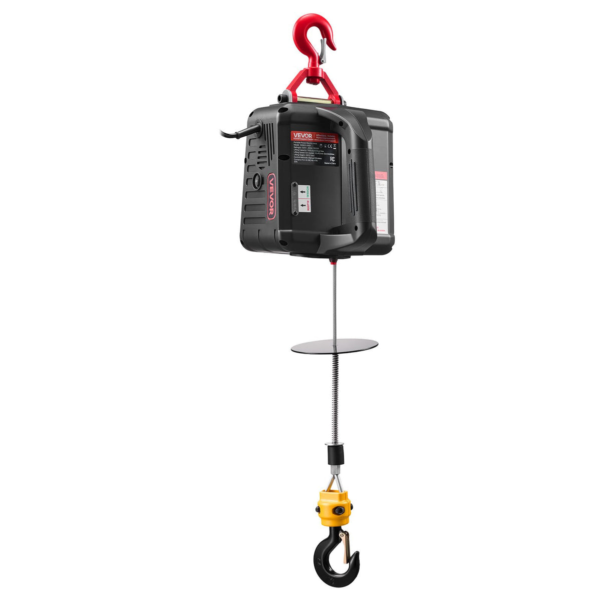 2-in-1 Electric Hoist Winch 500kg 1500W 7.6m Lifting Wireless Remote Control