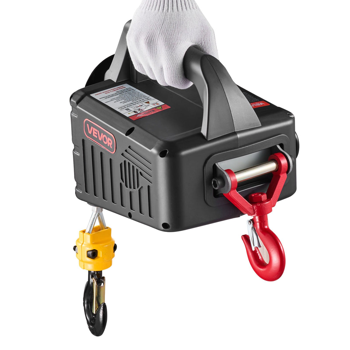 2-in-1 Electric Hoist Winch 500kg 1500W Portable Crane w/ Remote Control