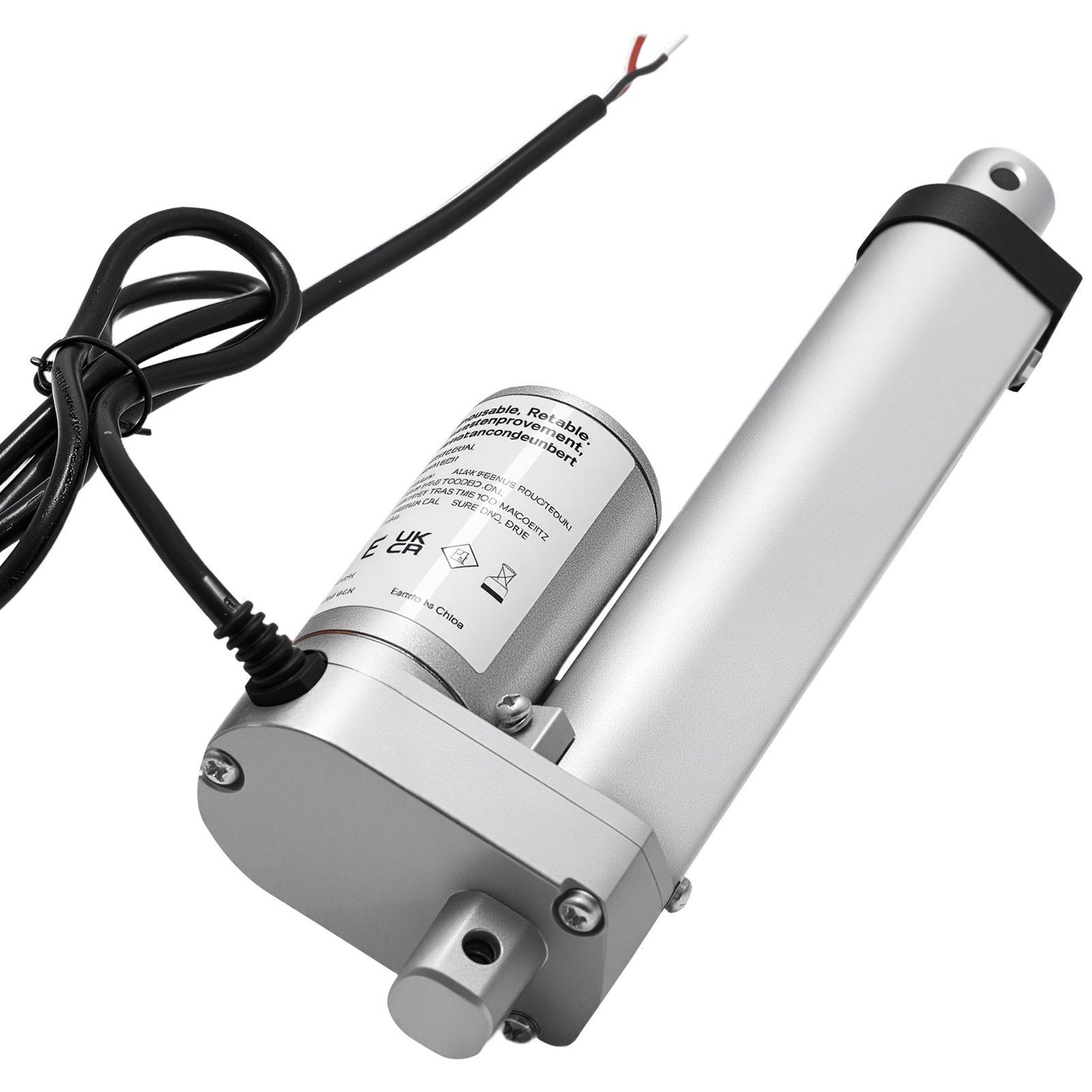 Linear Actuator 12V 101.6mm Stroke 15mm/s 1000N IP54 Mount Brkt Desk Door Opener