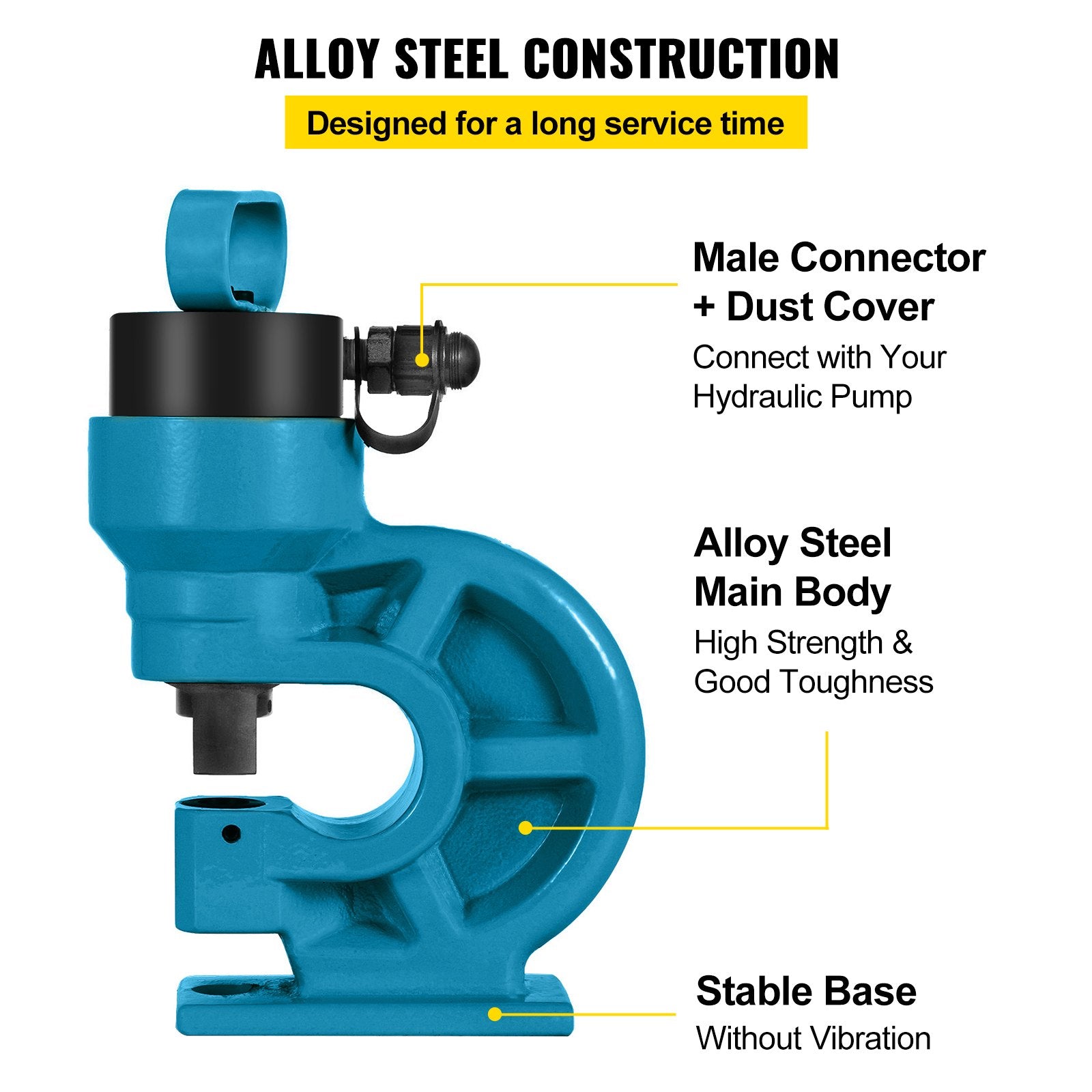 Hydraulic Hole Punching Tool CH-60, 31T Smooth Puncher for Iron Copper Aluminum