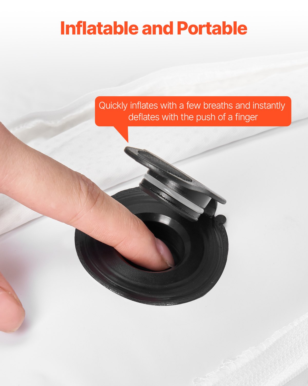 Bed Bumper for Toddlers, 2-Pack Inflatable Bed Rail with Safety Flap, Non-Slip