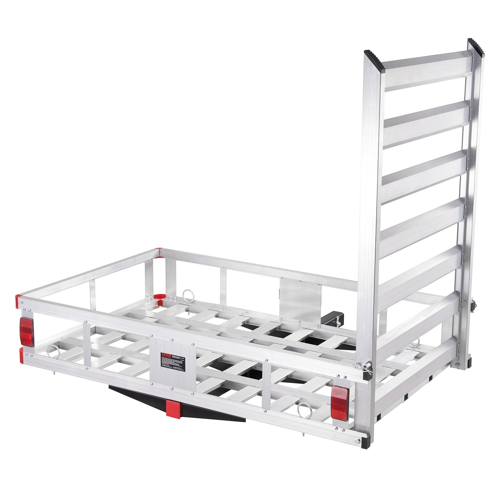 Hitch Cargo Carrier 500 lb Aluminum Trailer Basket with Folding Ramp