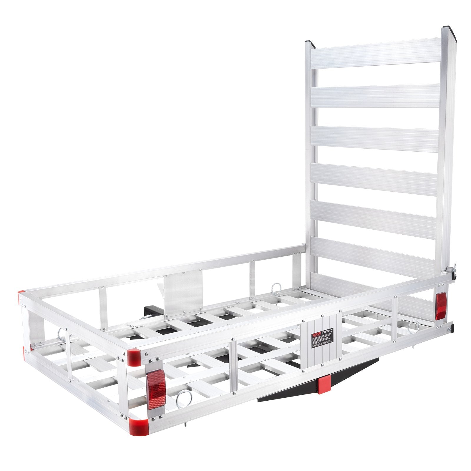 Hitch Cargo Carrier 500 lb Aluminum Trailer Basket with Folding Ramp