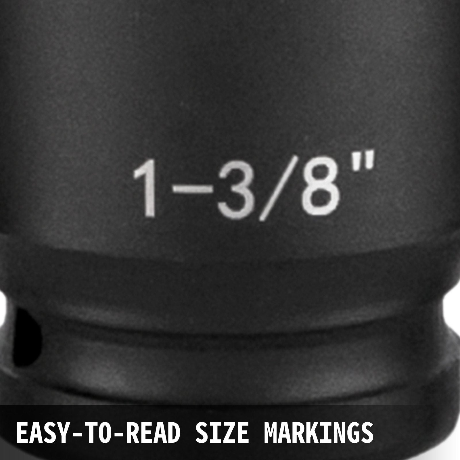 Impact Socket Set, 1/2" Drive 19-Piece SAE 6-Point Standard Hex Sockets