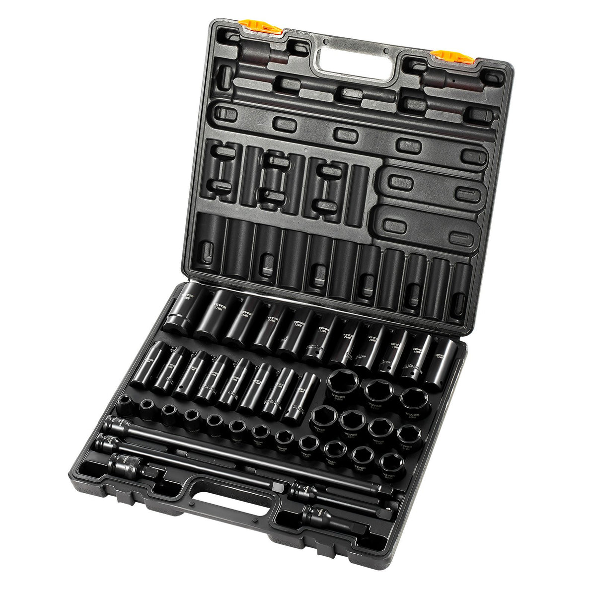 Impact Socket Set, 1/2" Drive 43-Piece Metric 9-30mm Standard & Deep 6-Point