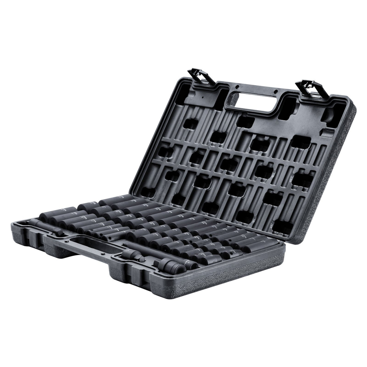 Impact Socket Set 1/2in Drive 34-Piece Metric 8-36mm 6-Point Cr-MO Steel Case