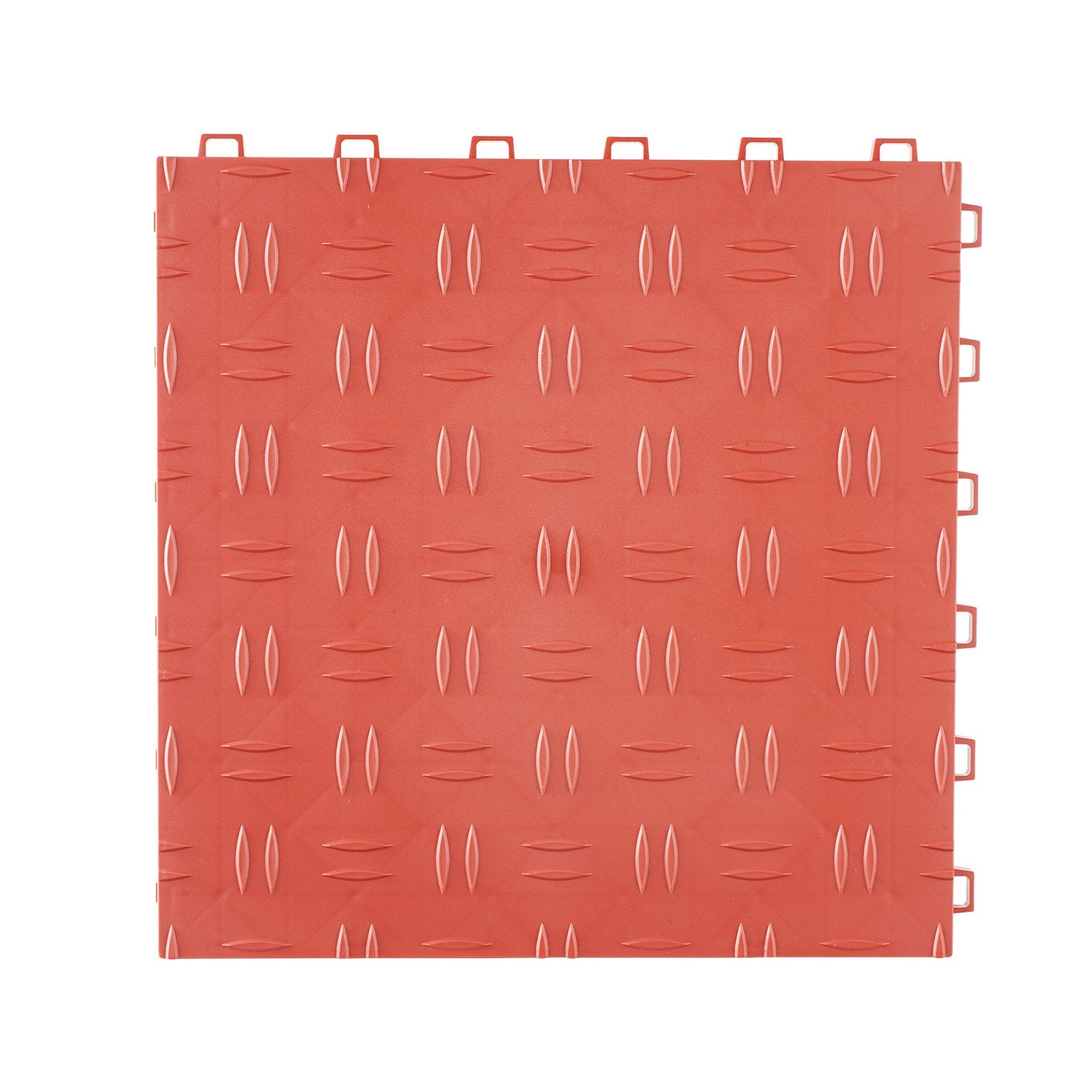 Garage Tiles Interlocking Non-Slip Floor Covering 25 Pack 12x12x0.53 Inch Red