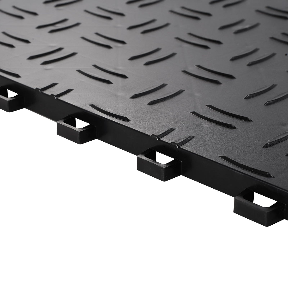 Interlocking Garage Floor Tiles 12x12x0.53in Non-Slip 25 Pack Black