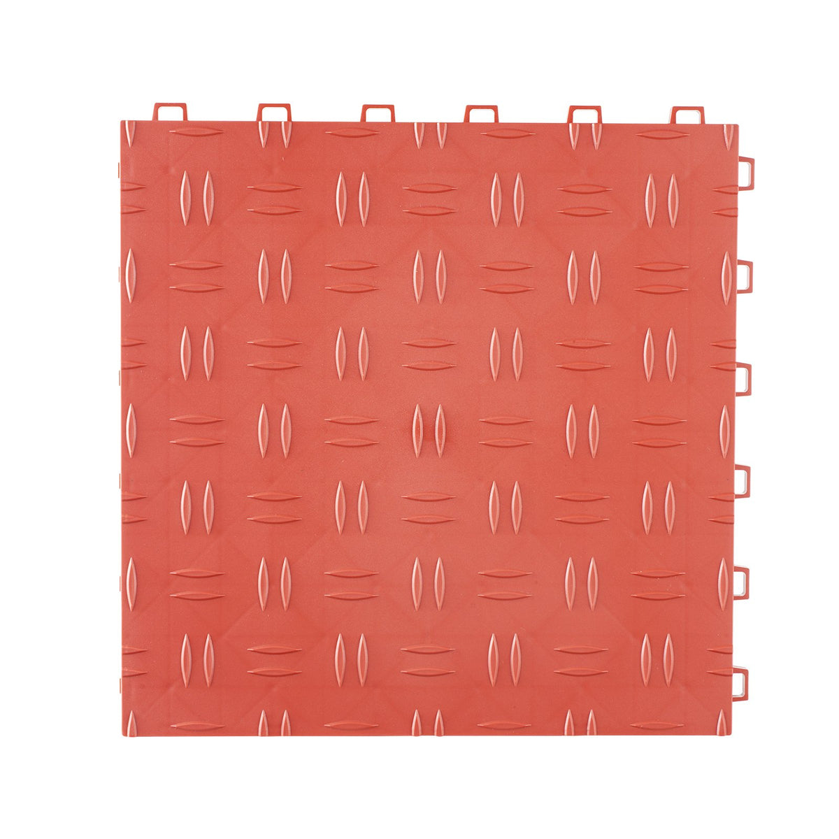 Garage Tiles Interlocking 12 x 12 x 0.53 in 50-Pack Non-Slip Red Garage Flooring