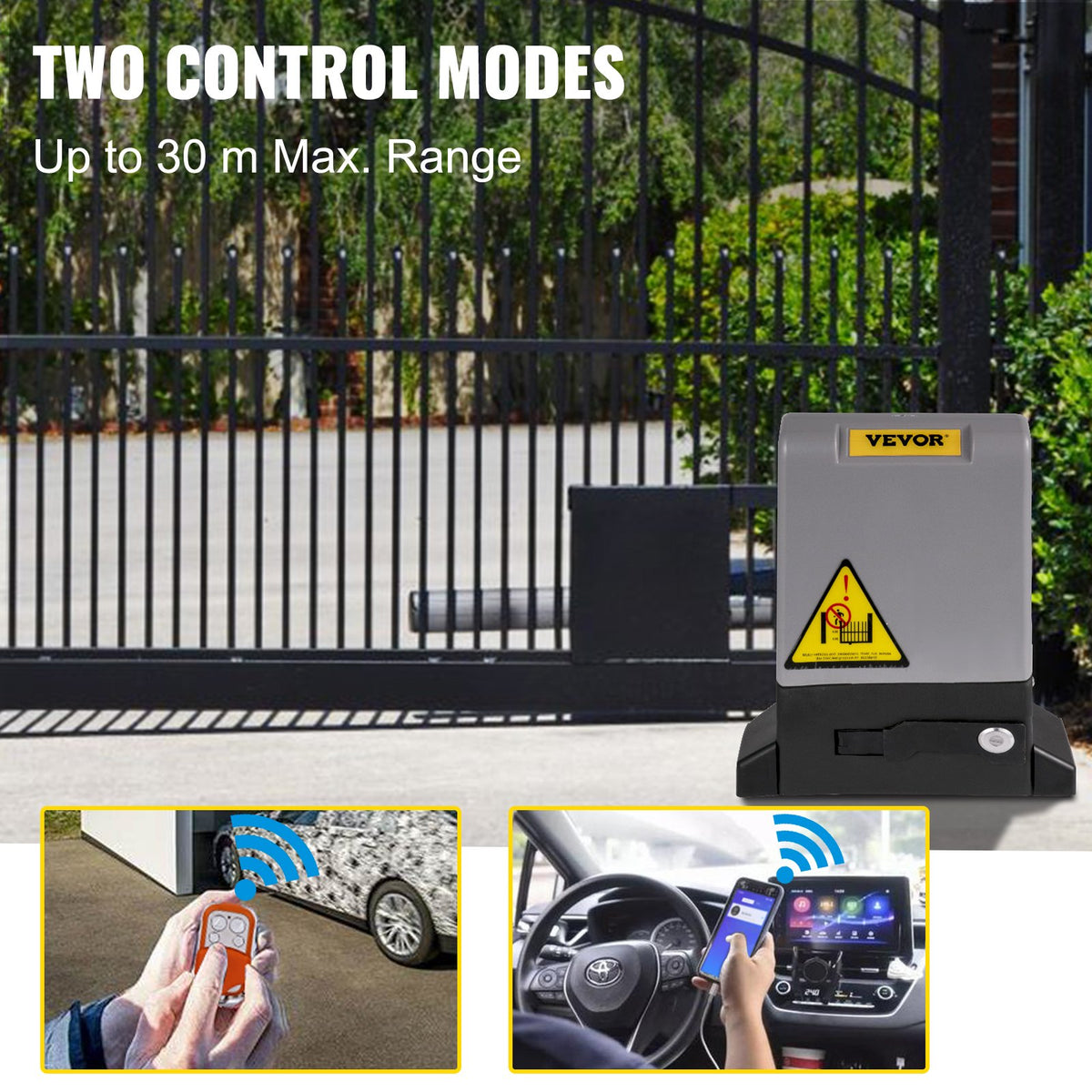 Sliding Gate Opener 1800KG 4m, Automatic with 4 Remotes & APP Control, Electric