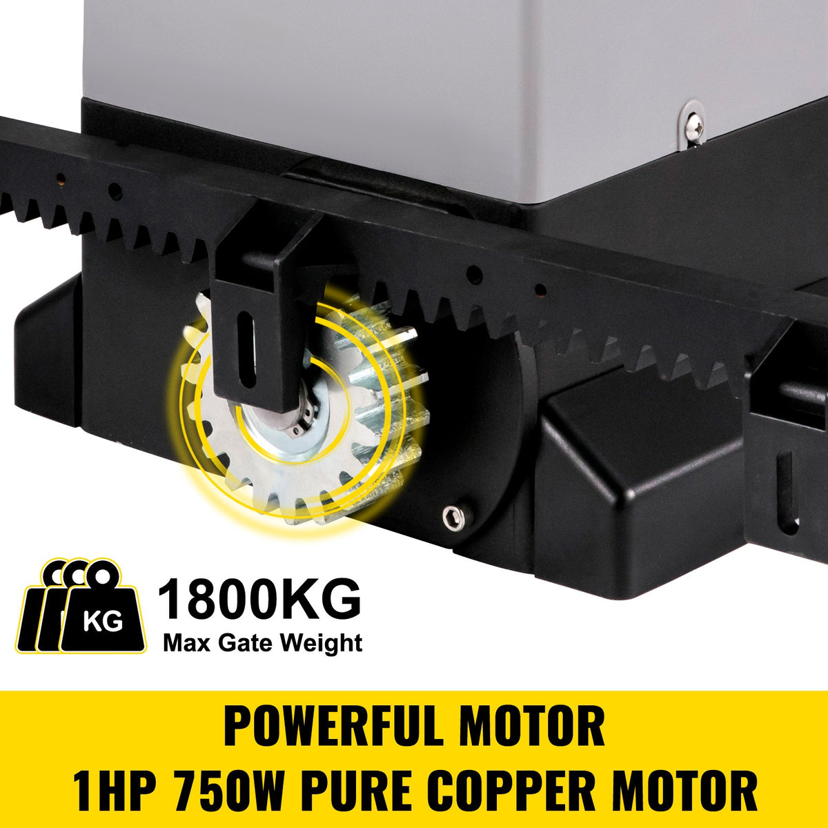 Sliding Gate Opener 1800KG 4m, Automatic with 4 Remotes & APP Control, Electric