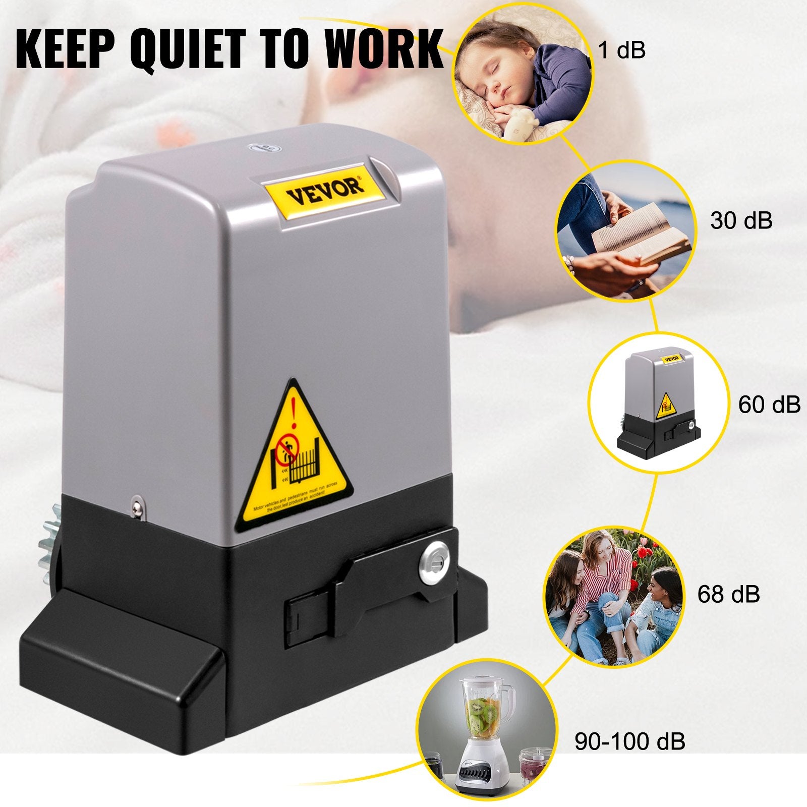 Sliding Gate Opener 1800KG 4m, Automatic with 4 Remotes & APP Control, Electric