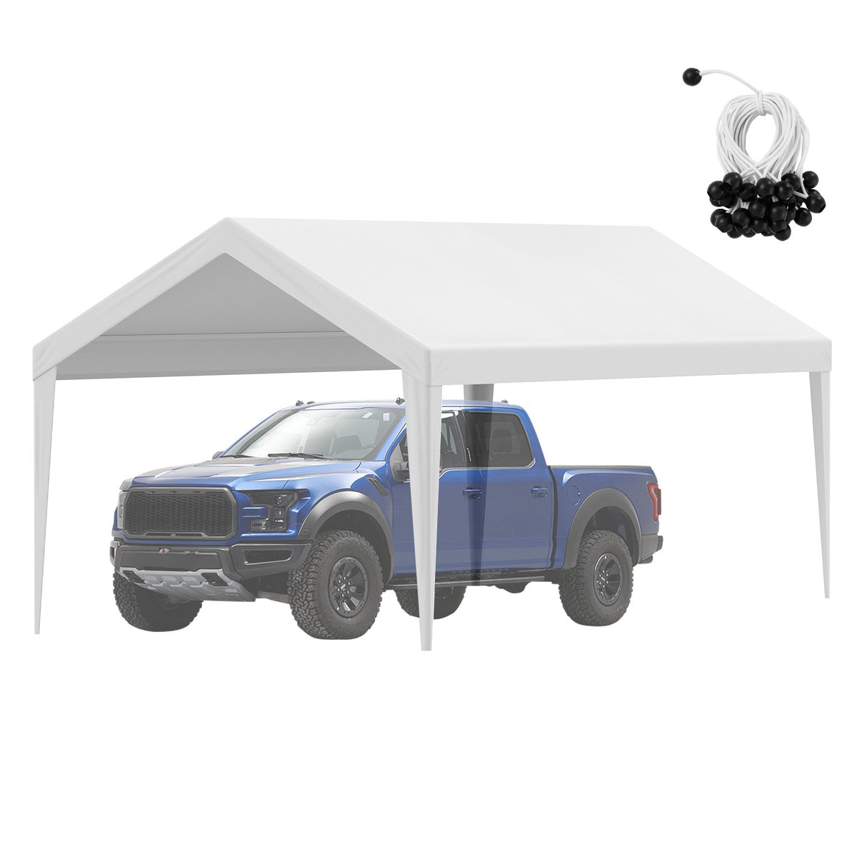 6x3m Carport Replacement Canopy Cover Waterproof UV Garage Top Tarp White