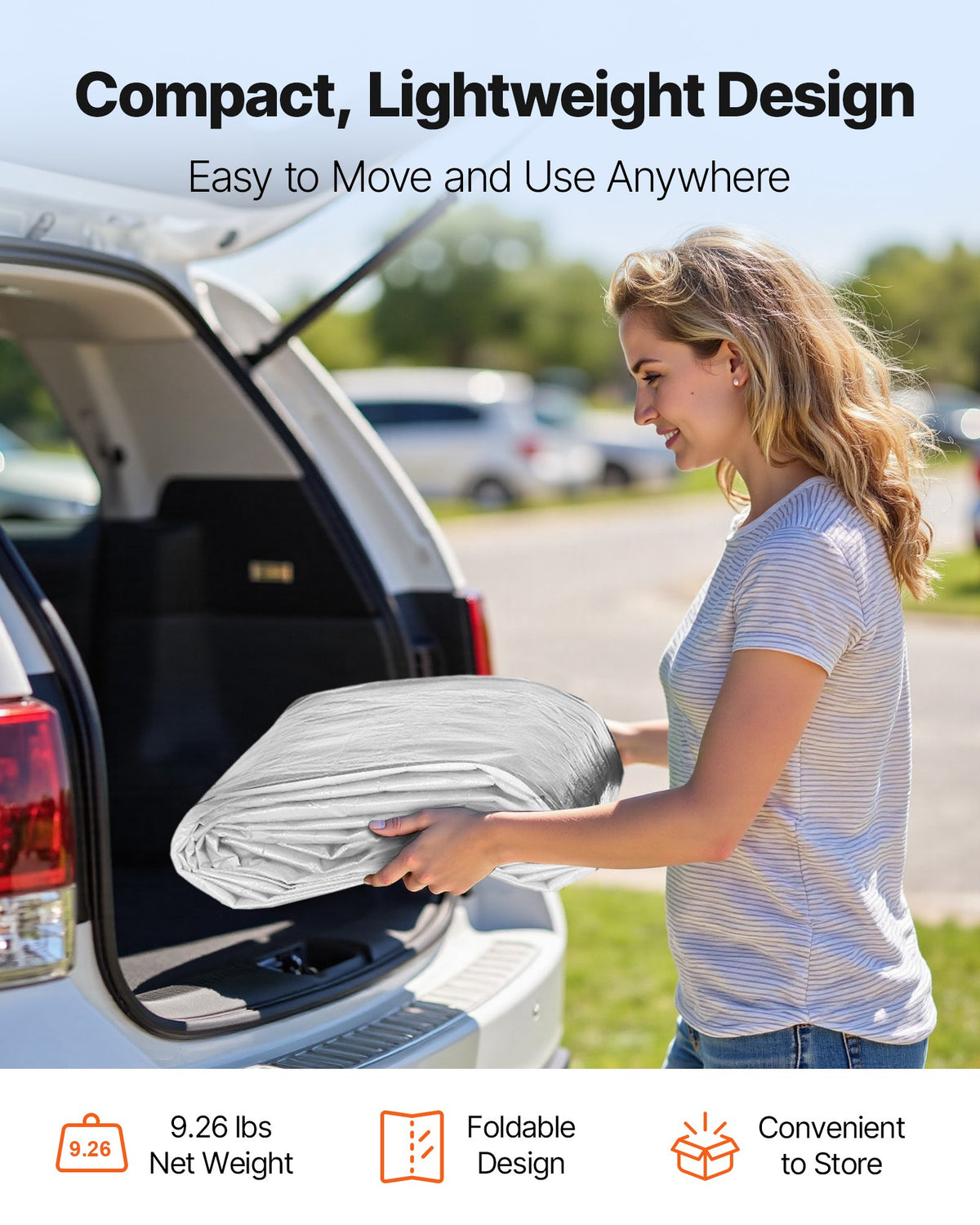 Carport Replacement Canopy 6x3m UV-Resistant Waterproof Heavy Duty Cover Grey
