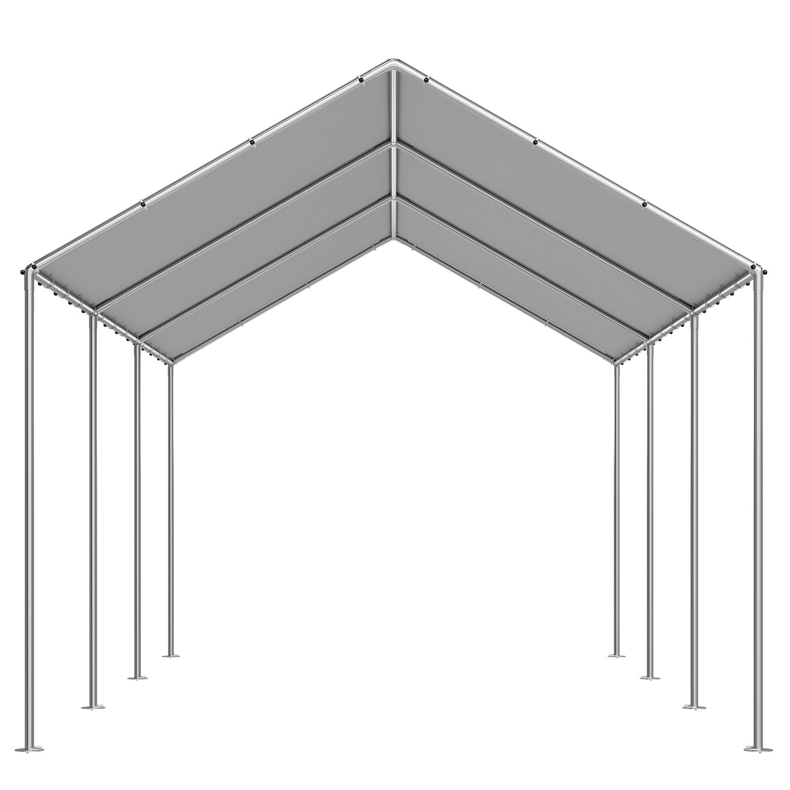 Carport Replacement Canopy 6x3m UV-Resistant Waterproof Heavy Duty Cover Grey