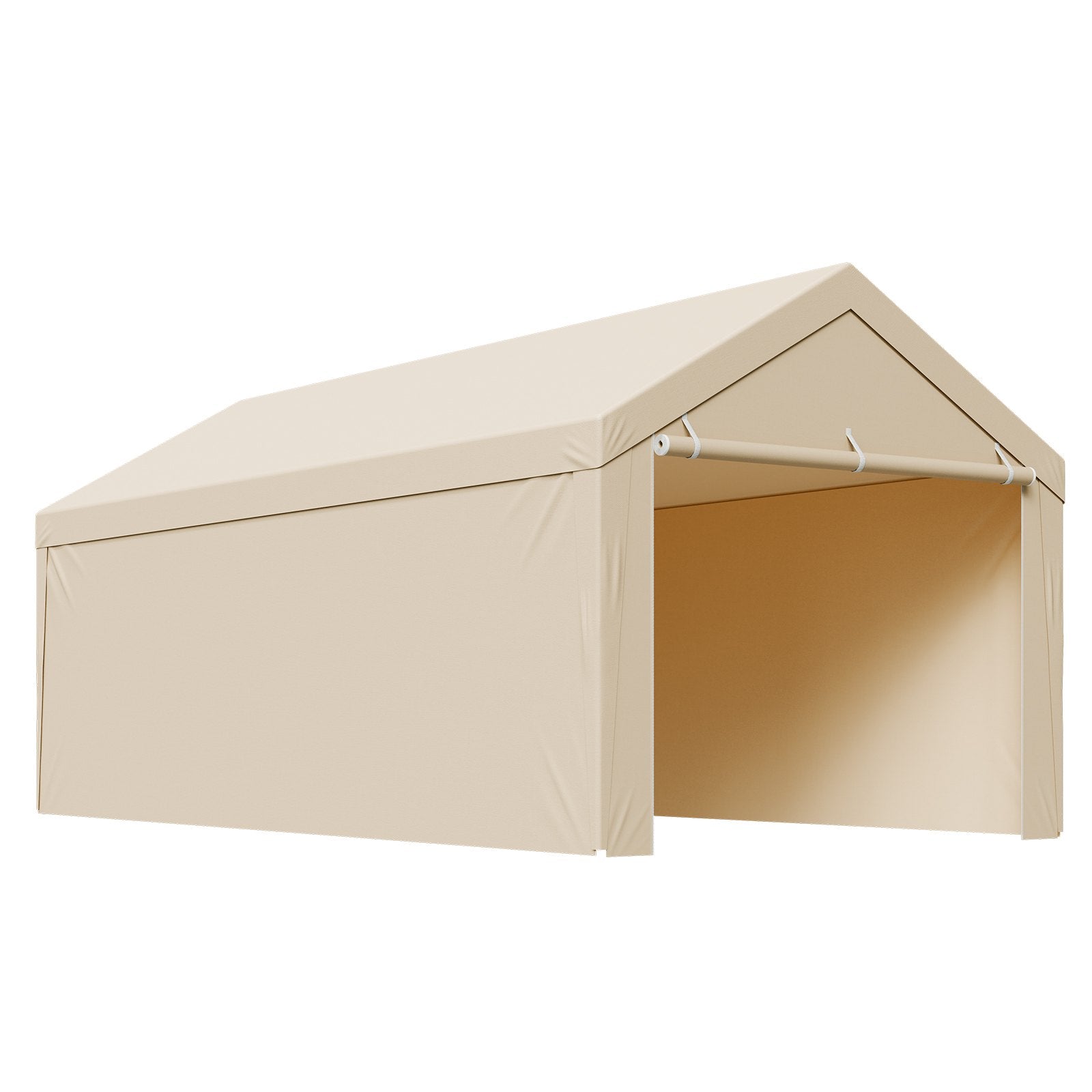 Carport Replacement Canopy 6x3m Garage Tent Top Tarp Sidewalls Waterproof Beige