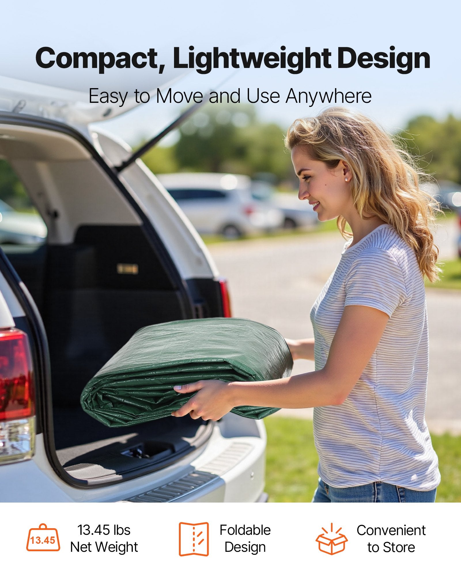 Carport Replacement Canopy 6x3m Waterproof UV Resistant Garage Tent Tarp Green