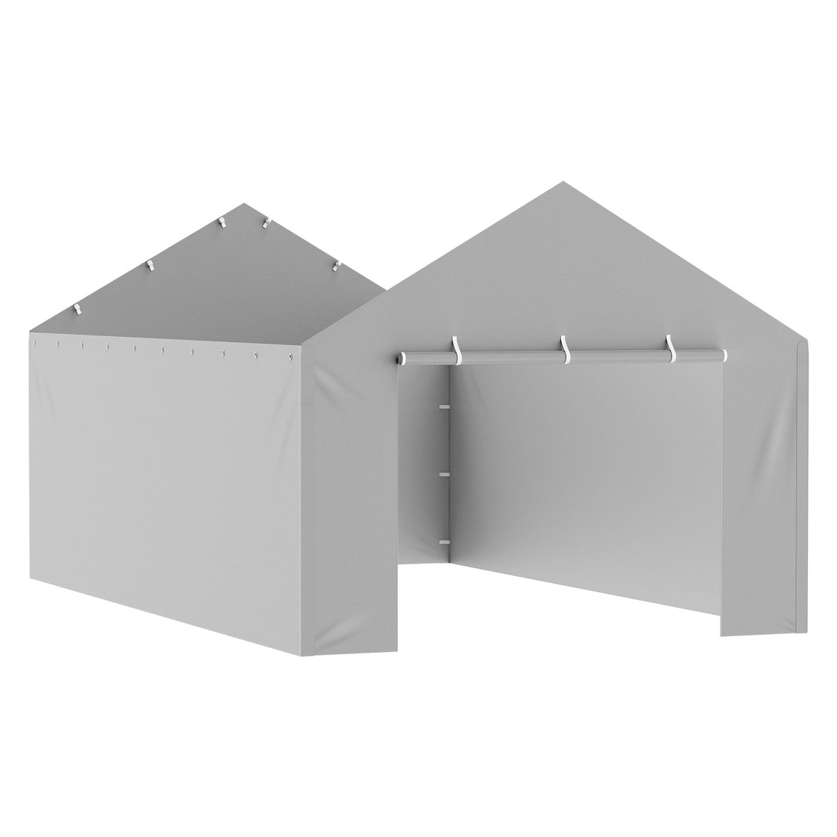 Carport Replacement Canopy Cover Side Wall 6x3.6m Waterproof UV Protected Grey