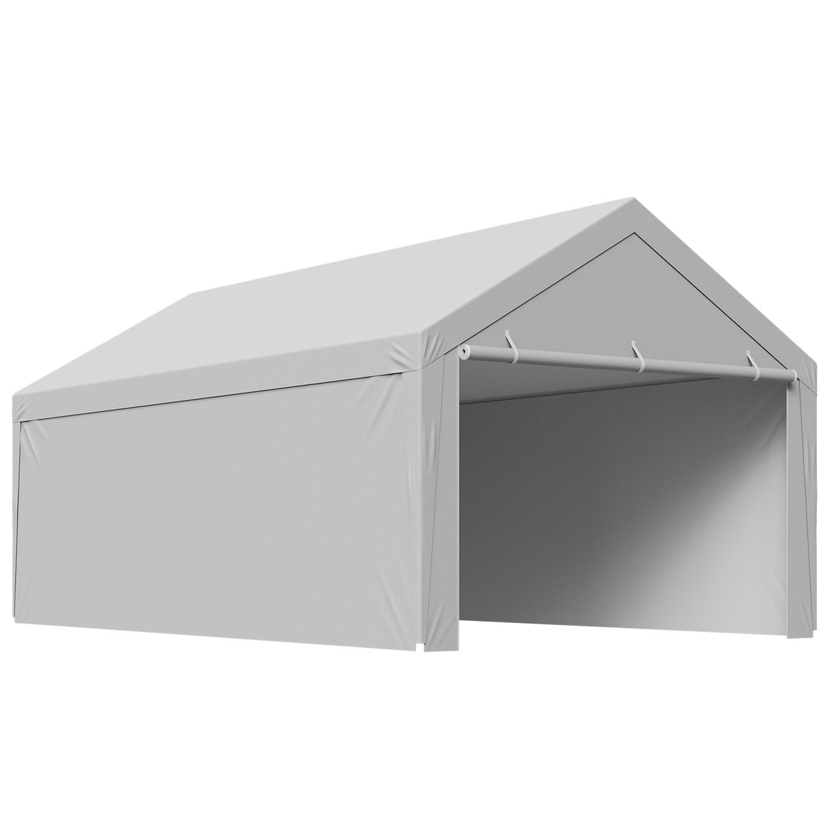 Carport Replacement Canopy 6x3.6m Garage Tent Top Tarp Sidewalls Waterproof Grey