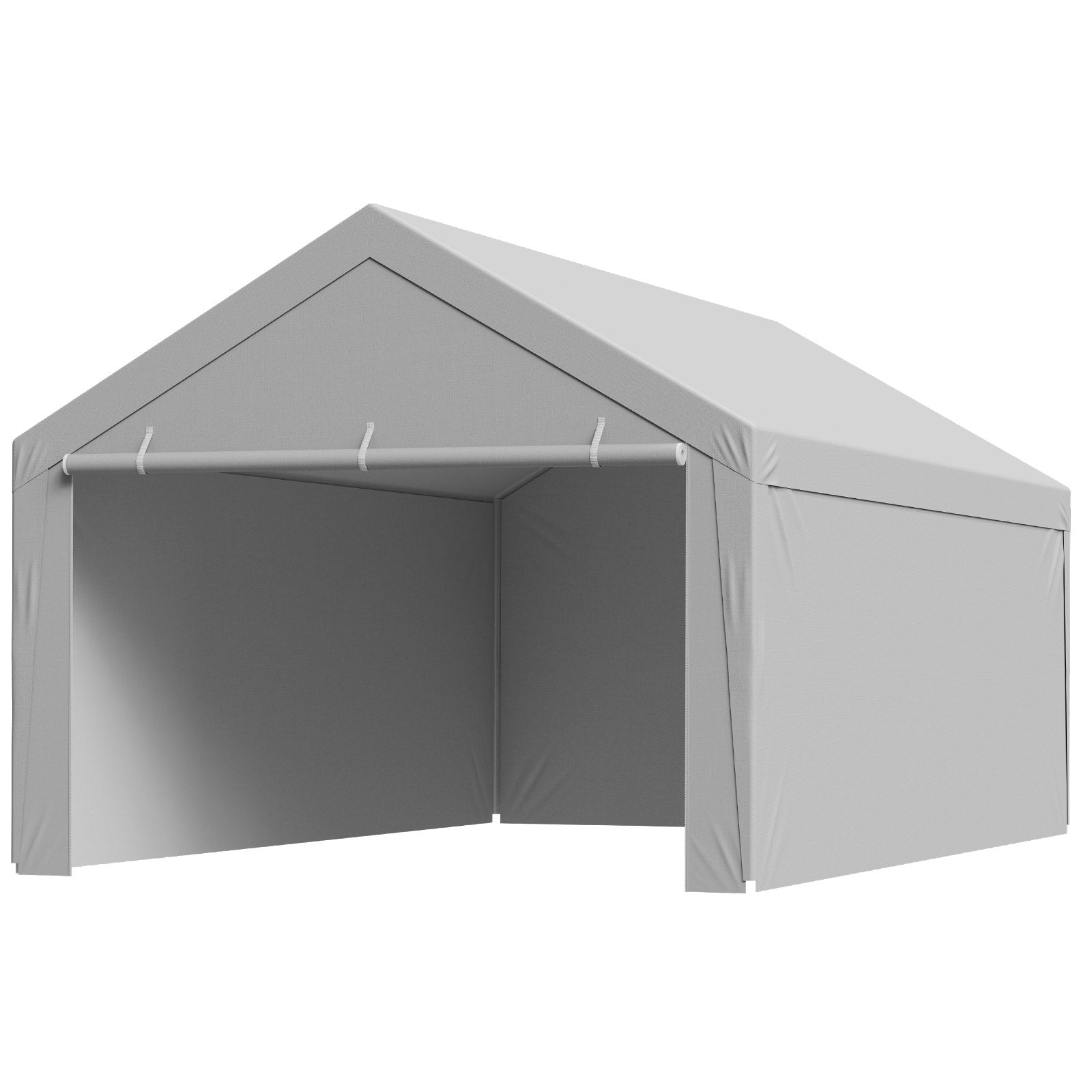 Carport Replacement Canopy 6x3.6m Garage Tent Top Tarp Sidewalls Waterproof Grey