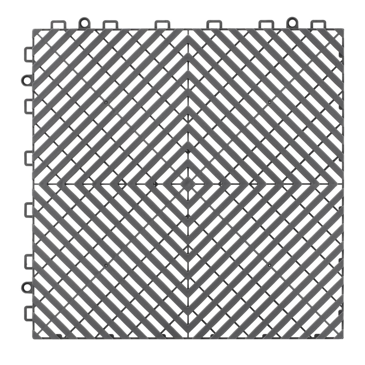 Interlocking Drainage Mat 31x31cm 40Pcs Non-Slip PP Tile Garage Garden Kitchen
