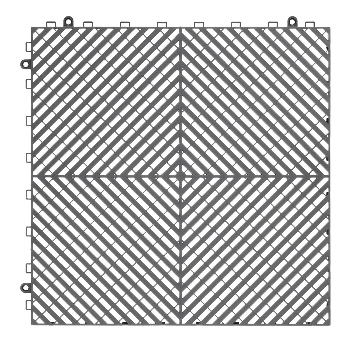 Interlocking Drainage Mat 41.5x41.5cm 24Pcs Non-Slip PP Floor Tile for Outdoor